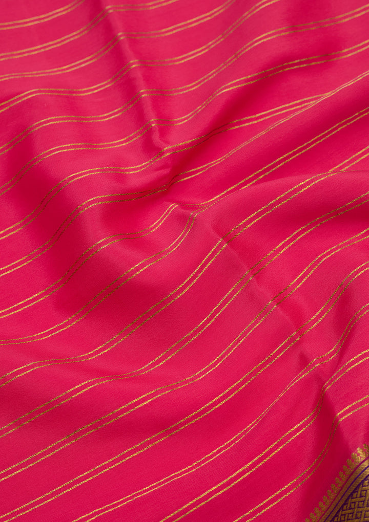 Peach Zariwork Pure Crepe Silk Saree