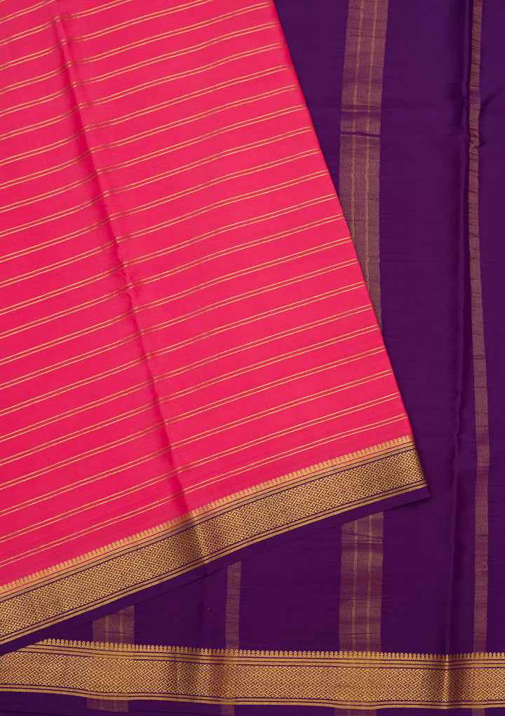 Peach Zariwork Pure Crepe Silk Saree