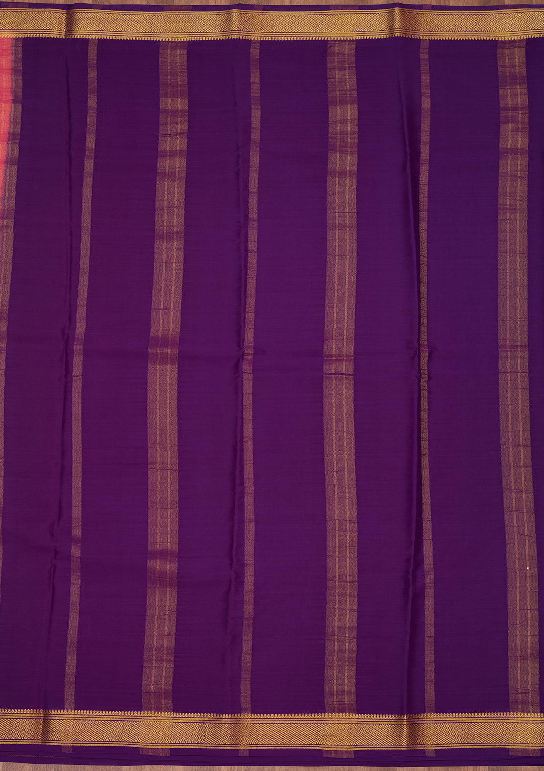 Peach Zariwork Pure Crepe Silk Saree