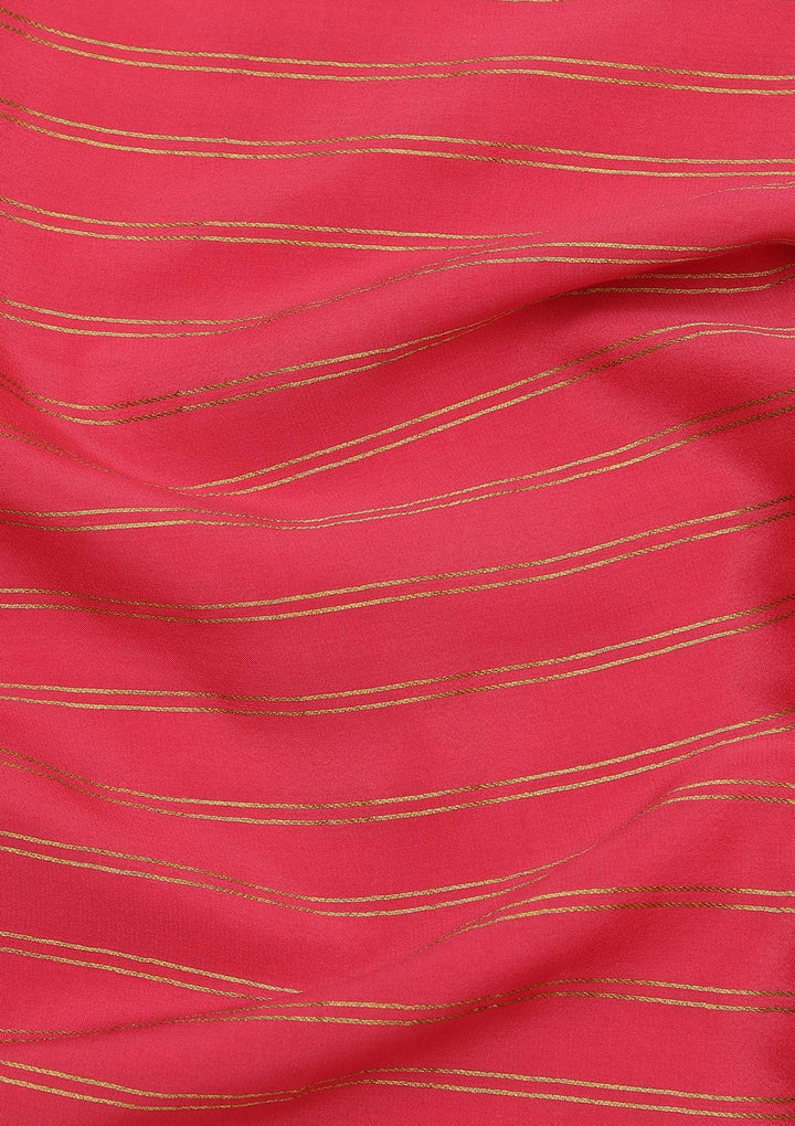 Pink Zariwork Pure Crepe Silk Saree