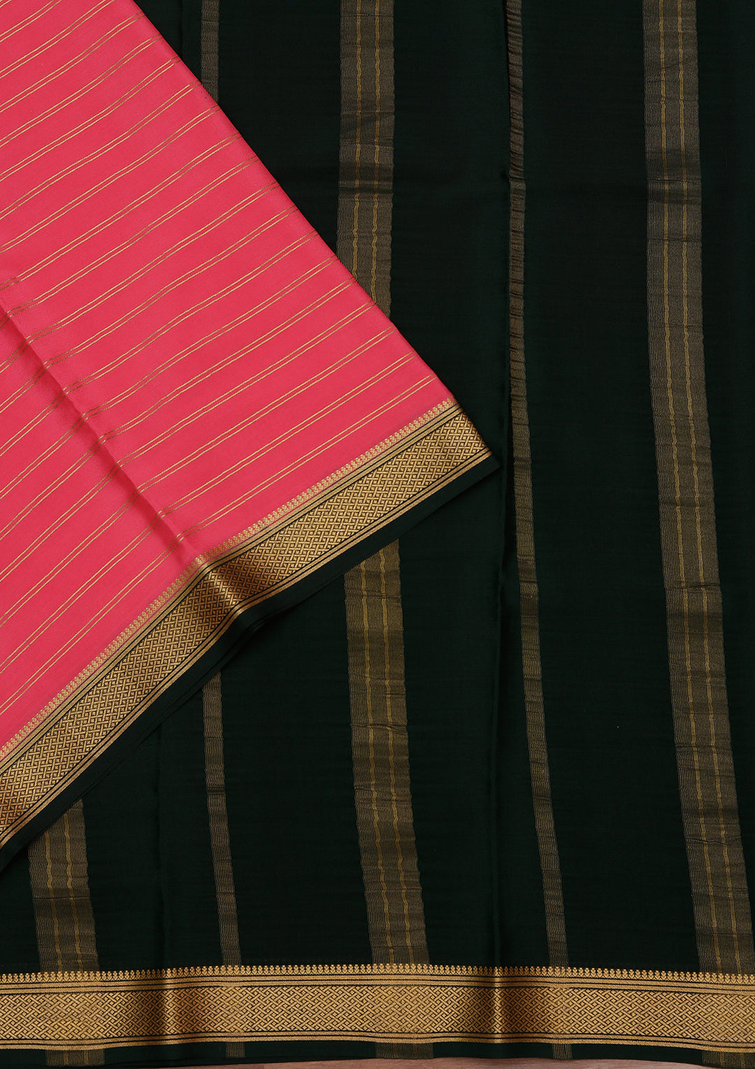 Pink Zariwork Pure Crepe Silk Saree