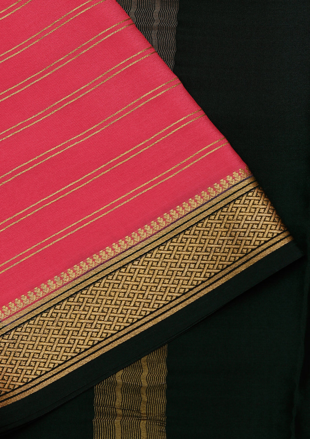 Pink Zariwork Pure Crepe Silk Saree