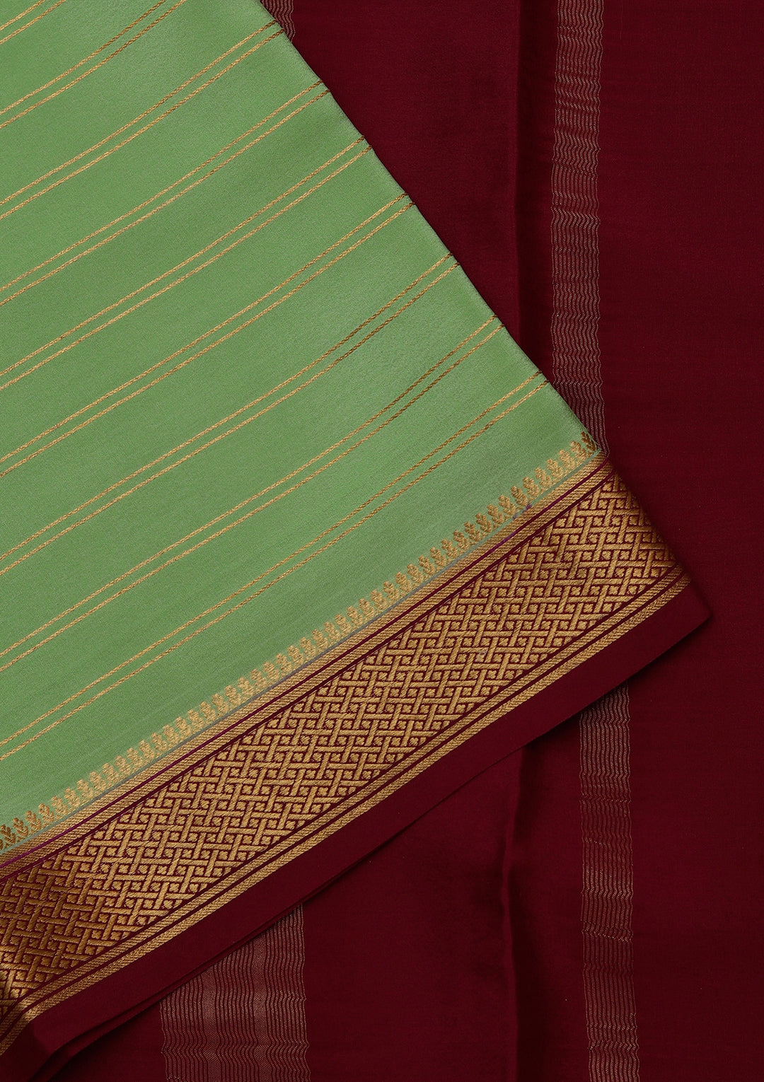 Pista Green Zariwork Pure Crepe Silk_Saree