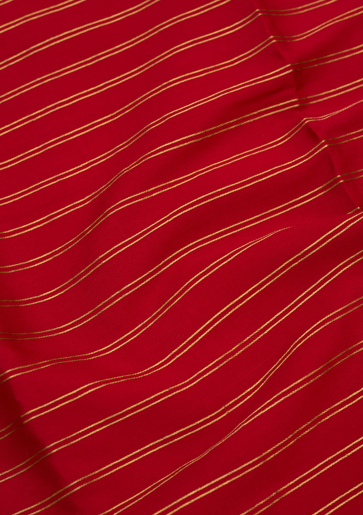 Red Zariwork Pure Crepe Silk Saree