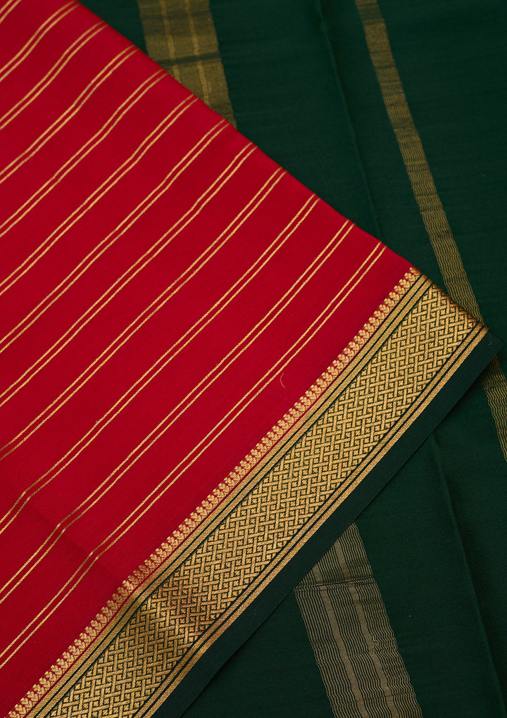 Red Zariwork Pure Crepe Silk Saree