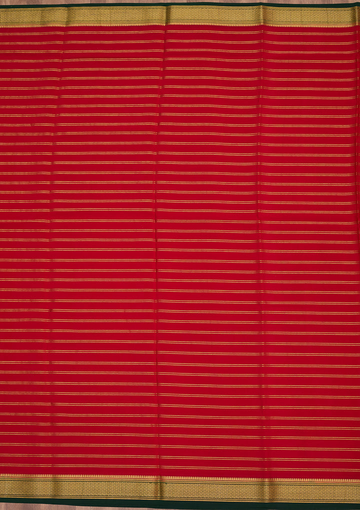 Red Zariwork Pure Crepe Silk Saree