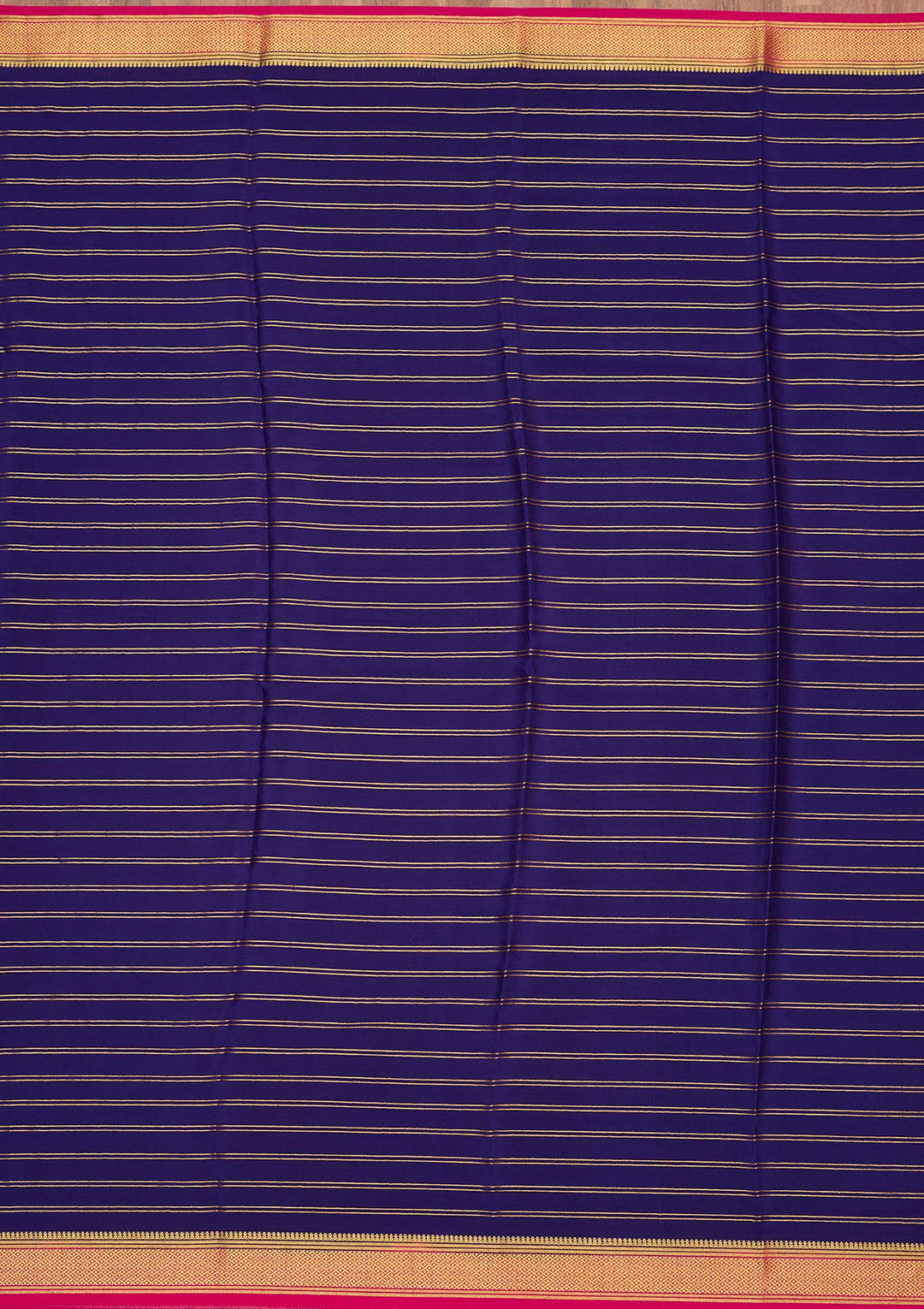 Royal Blue Zariwork Pure Crepe Silk Saree