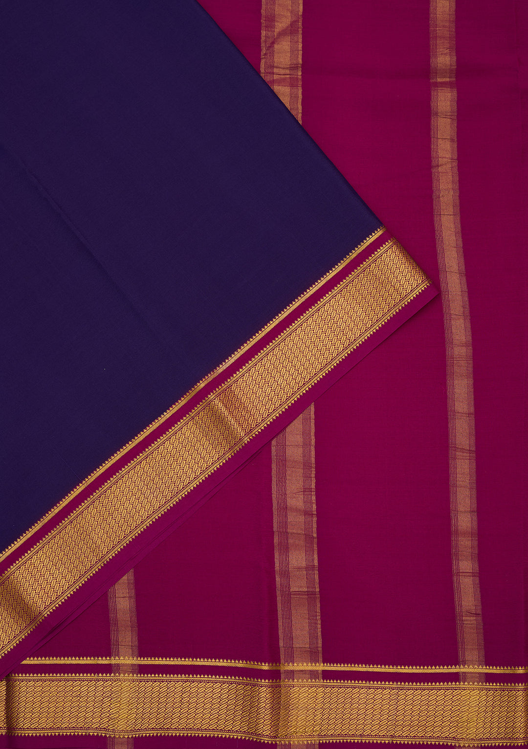 Blue Zariwork Pure Crepe Silk Saree