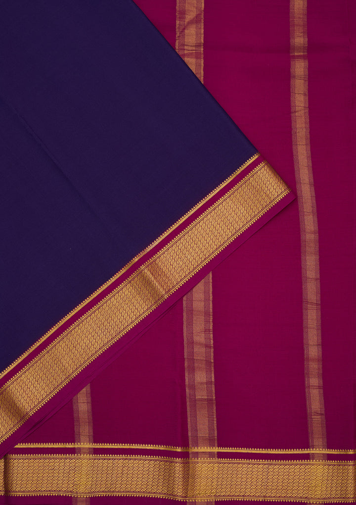 Blue Zariwork Pure Crepe Silk Saree