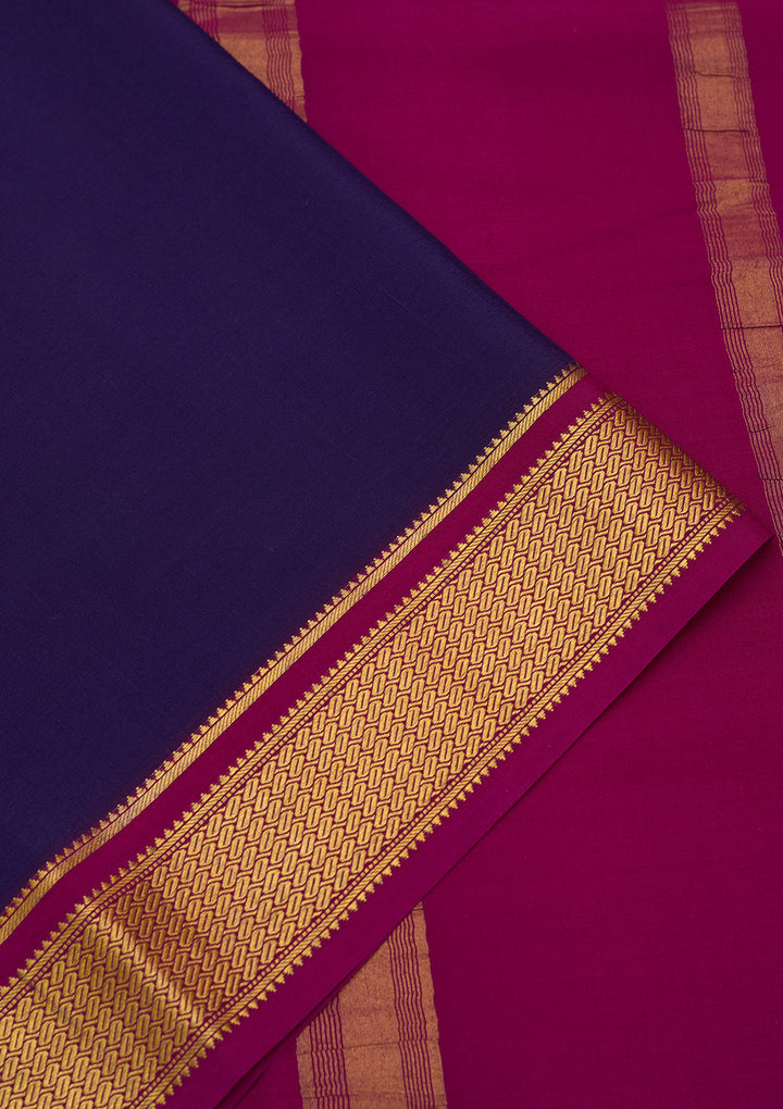 Blue Zariwork Pure Crepe Silk Saree