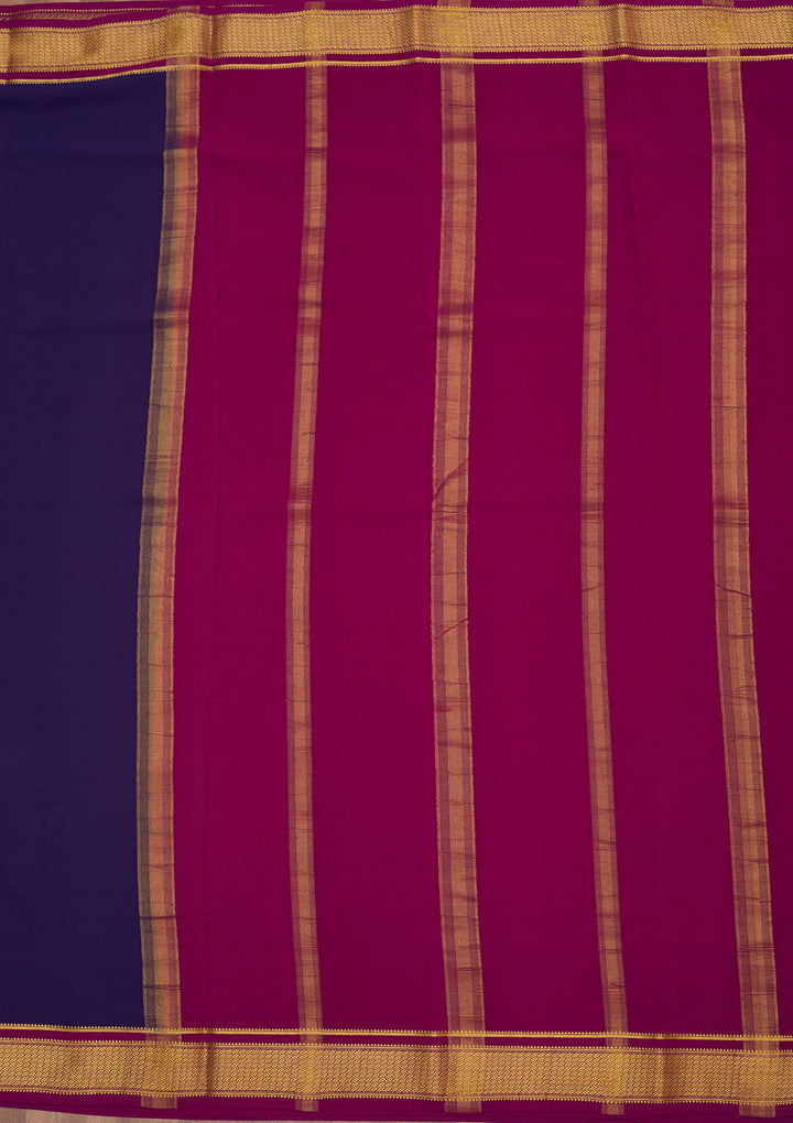 Blue Zariwork Pure Crepe Silk Saree