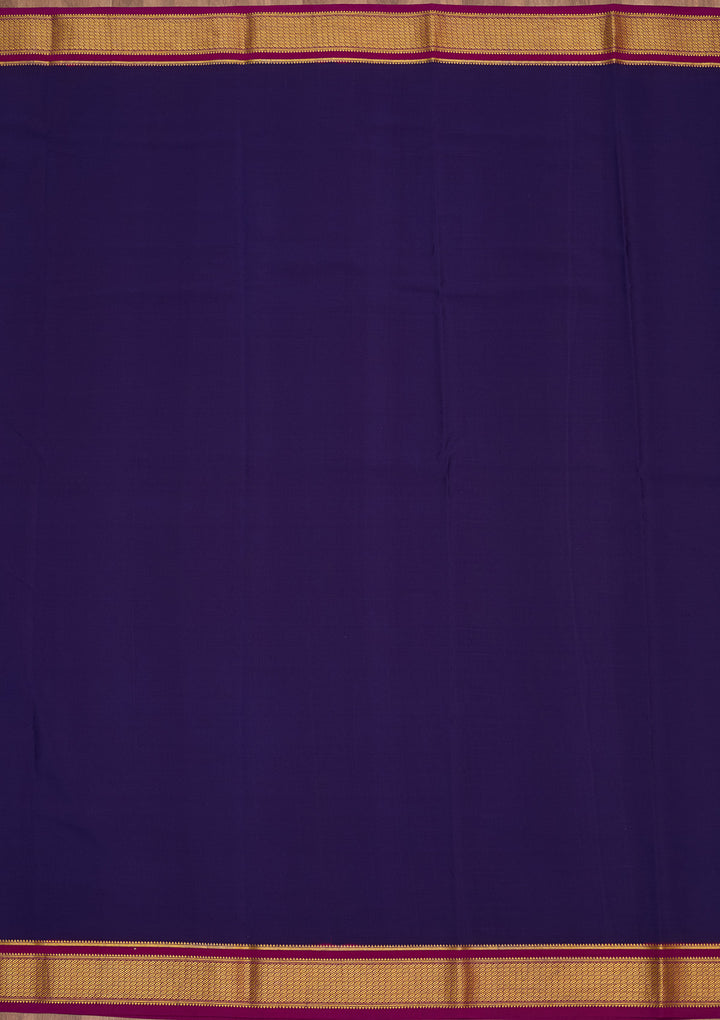 Blue Zariwork Pure Crepe Silk Saree