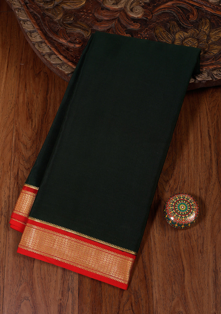 Green Zariwork Pure Crepe Silk Saree