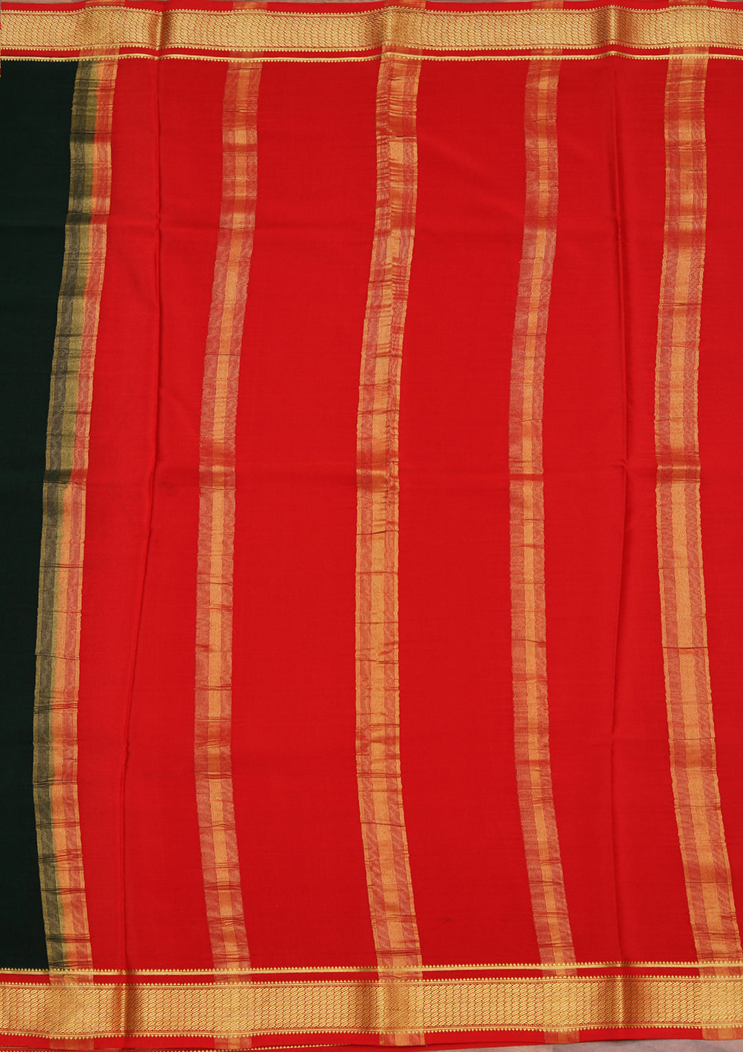 Green Zariwork Pure Crepe Silk Saree