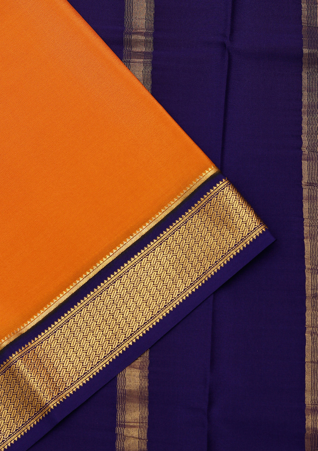 Mustard Zariwork Pure Crepe Silk Saree
