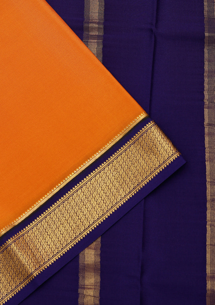 Mustard Zariwork Pure Crepe Silk Saree