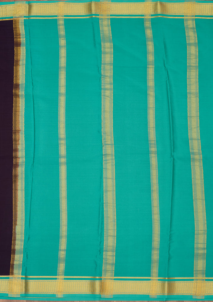 Navy Blue Zariwork Pure Crepe Silk Saree