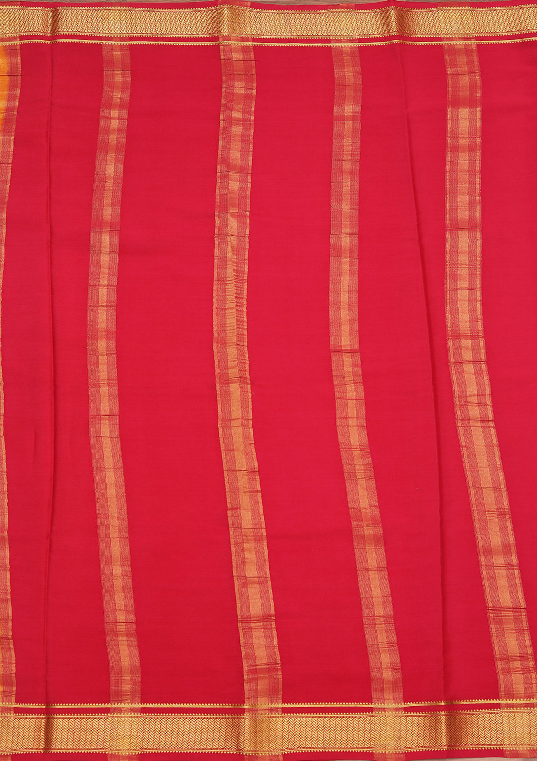 Orange Zariwork Pure Crepe Silk Saree