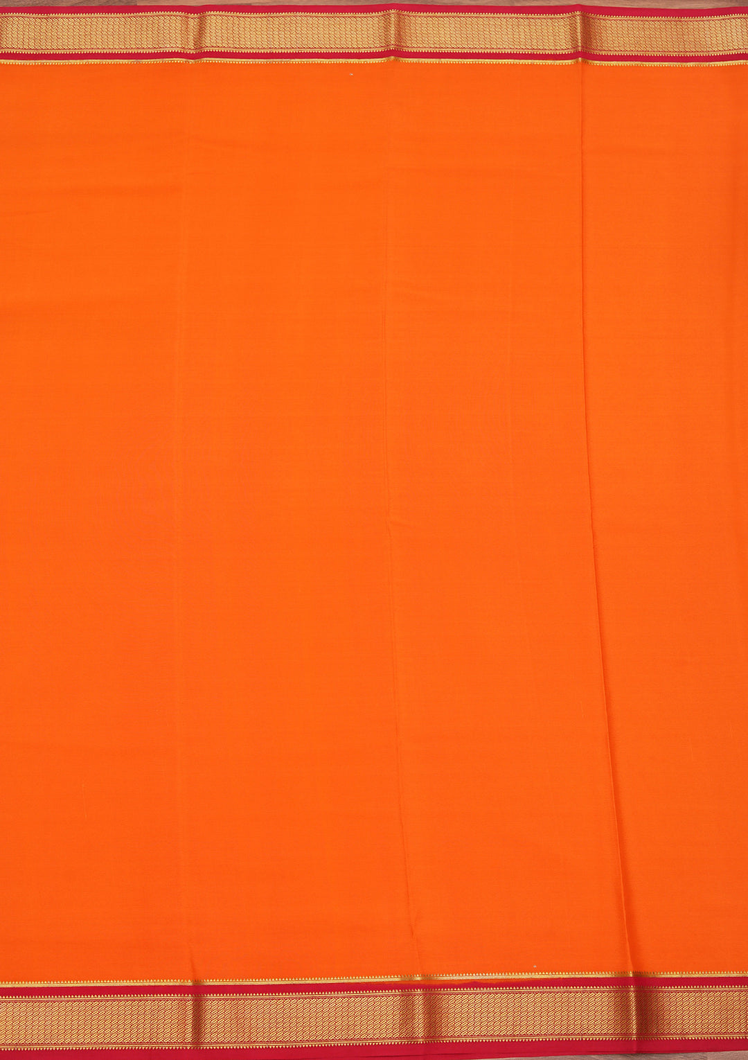 Orange Zariwork Pure Crepe Silk Saree