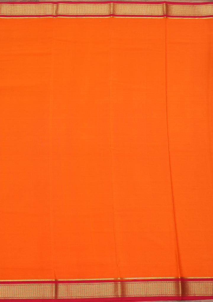 Orange Zariwork Pure Crepe Silk Saree