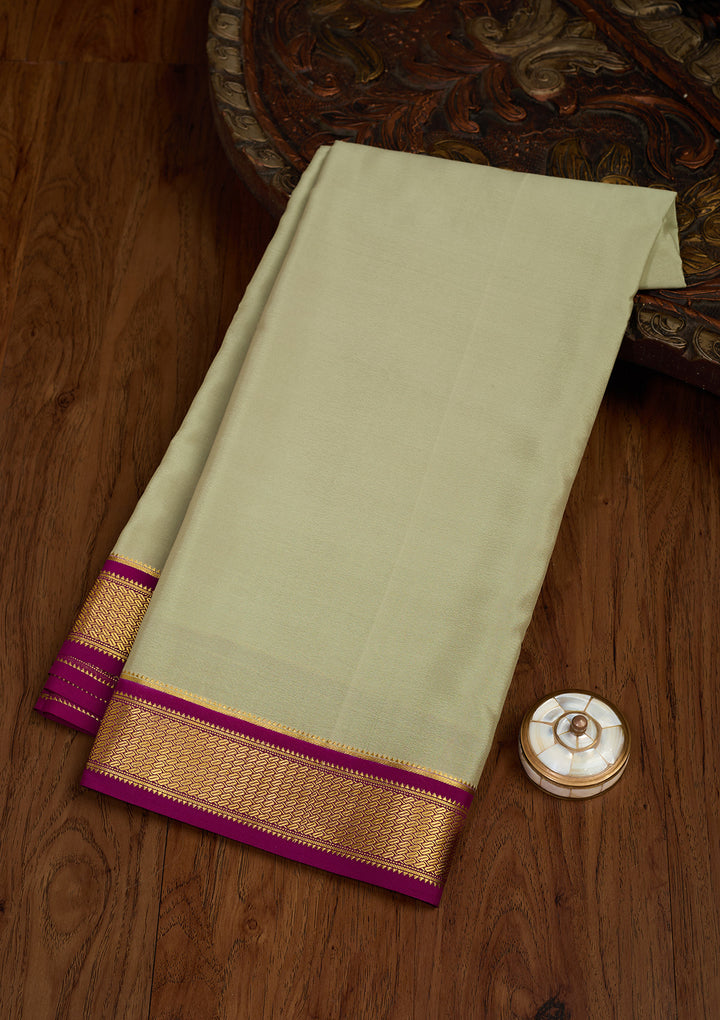 Pista Green Zariwork Pure Crepe Silk Saree