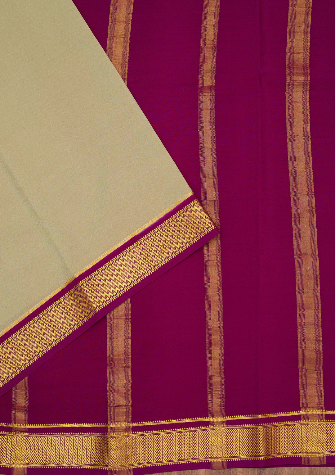 Pista Green Zariwork Pure Crepe Silk Saree
