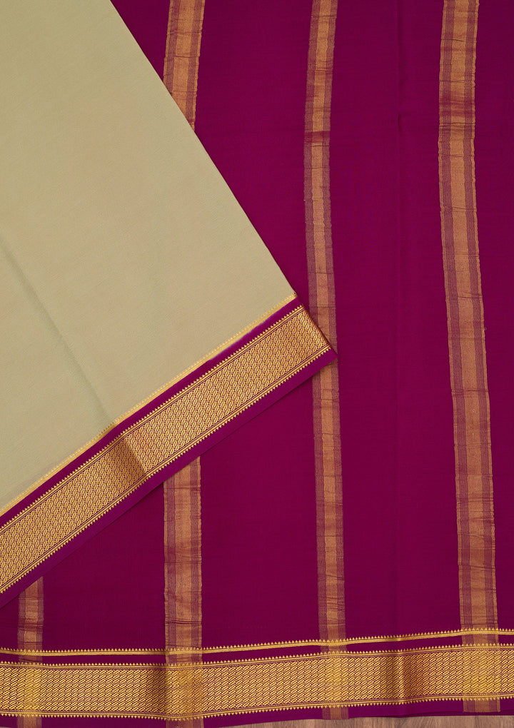Pista Green Zariwork Pure Crepe Silk Saree