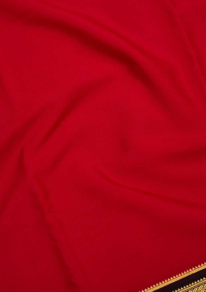 Red Zariwork Pure Crepe Silk Saree
