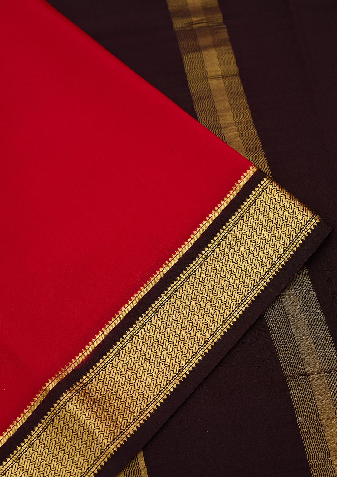 Red Zariwork Pure Crepe Silk Saree