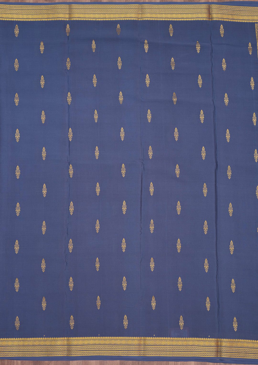Blue Zariwork Pure Crepe Silk Saree