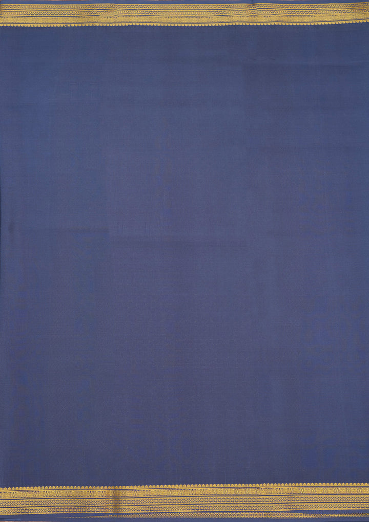 Blue Zariwork Pure Crepe Silk Saree