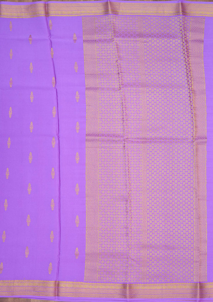 Lavender Zariwork Pure Crepe Silk Saree