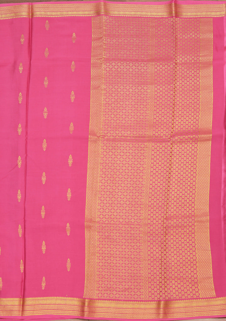 Pink Zariwork Pure Crepe Silk_Saree