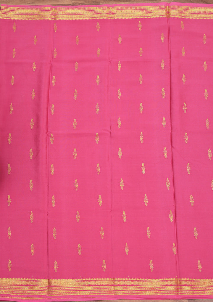 Pink Zariwork Pure Crepe Silk_Saree