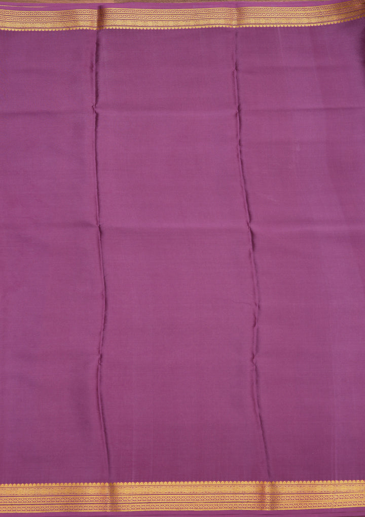Purple Zariwork Pure Crepe Silk Saree