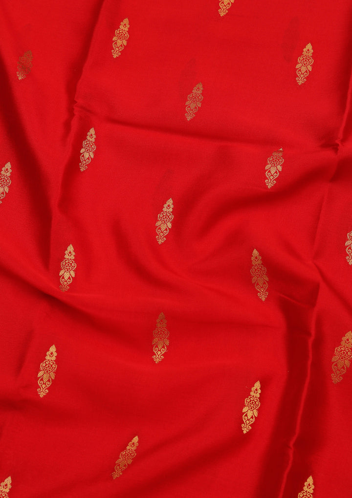 Red Zariwork Pure Crepe Silk Saree