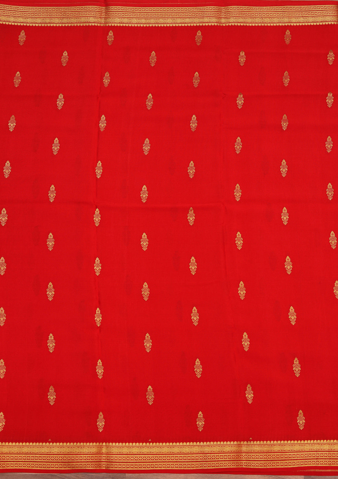 Red Zariwork Pure Crepe Silk Saree