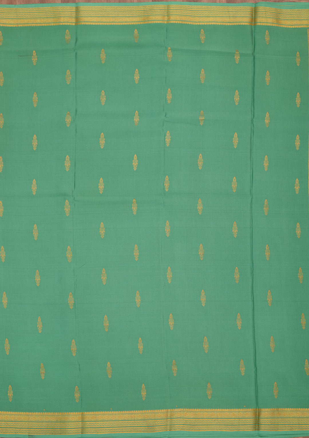 Sea Green Zariwork Pure Crepe Silk Saree
