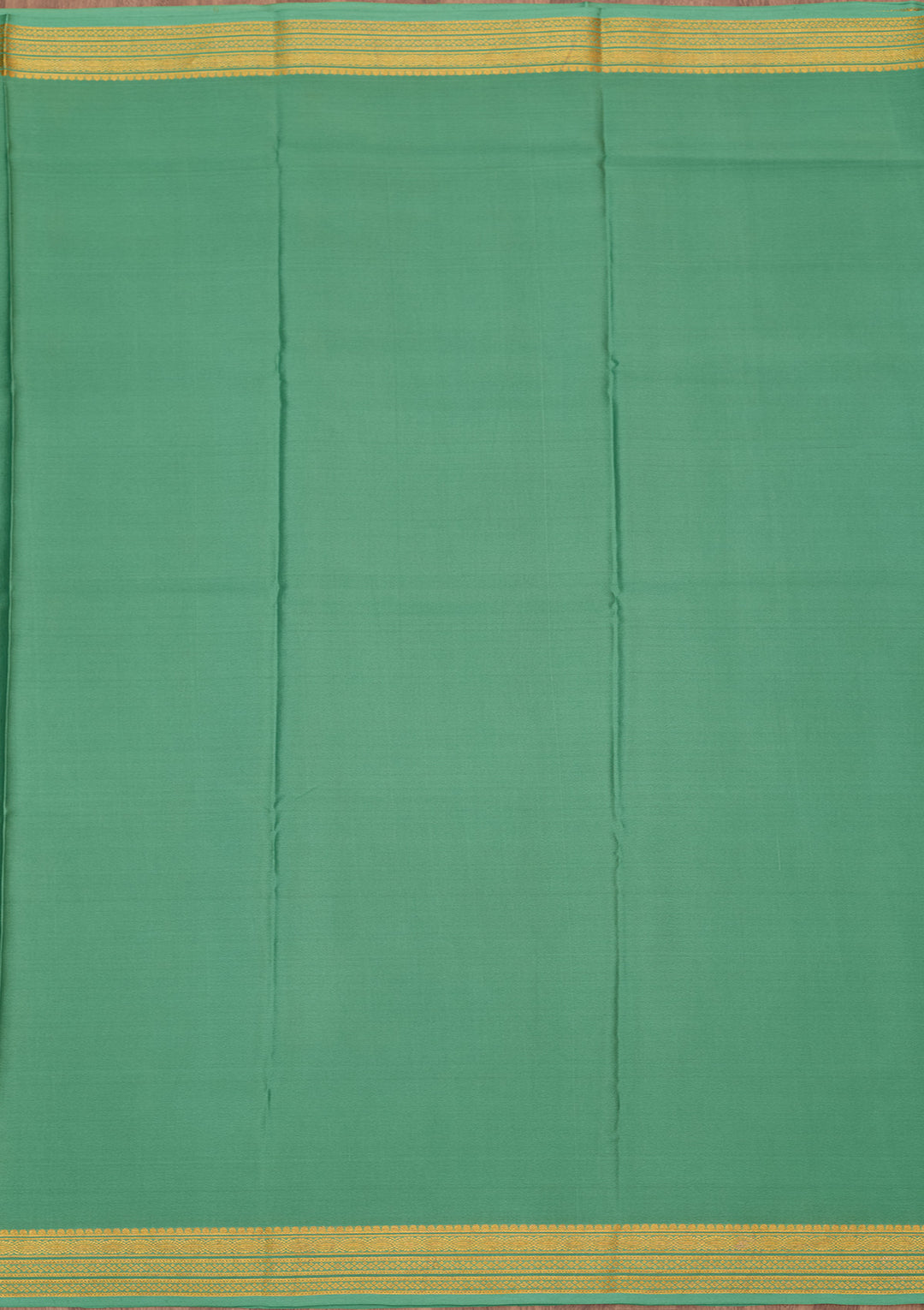 Sea Green Zariwork Pure Crepe Silk Saree