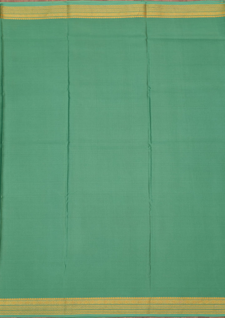 Sea Green Zariwork Pure Crepe Silk Saree