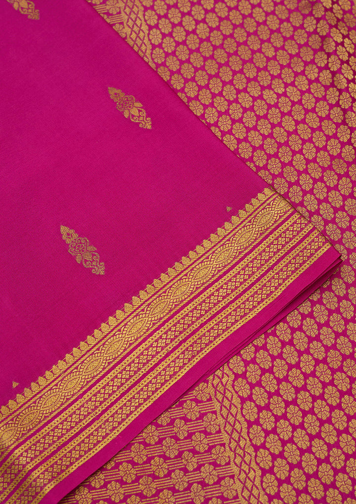 Wine Zariwork Pure Crepe Silk Saree