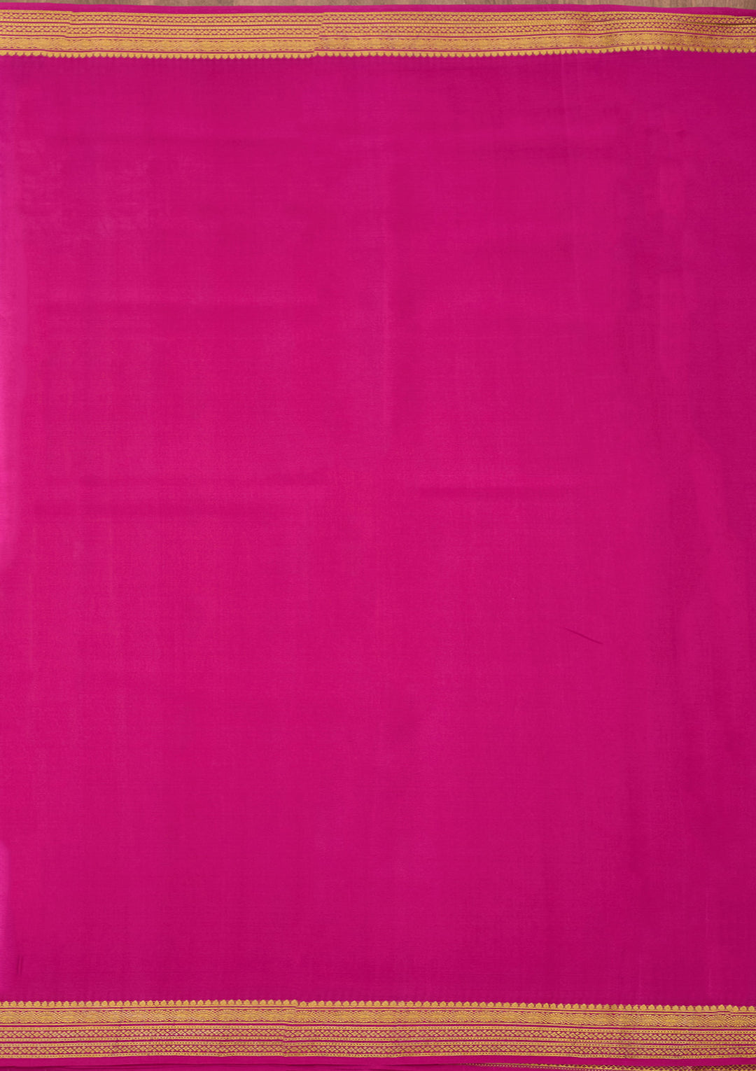 Wine Zariwork Pure Crepe Silk Saree