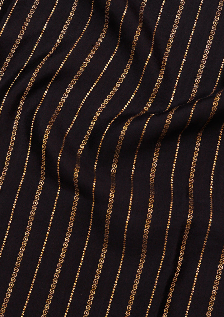 Navy Blue Zariwork Pure Crepe Silk_Saree