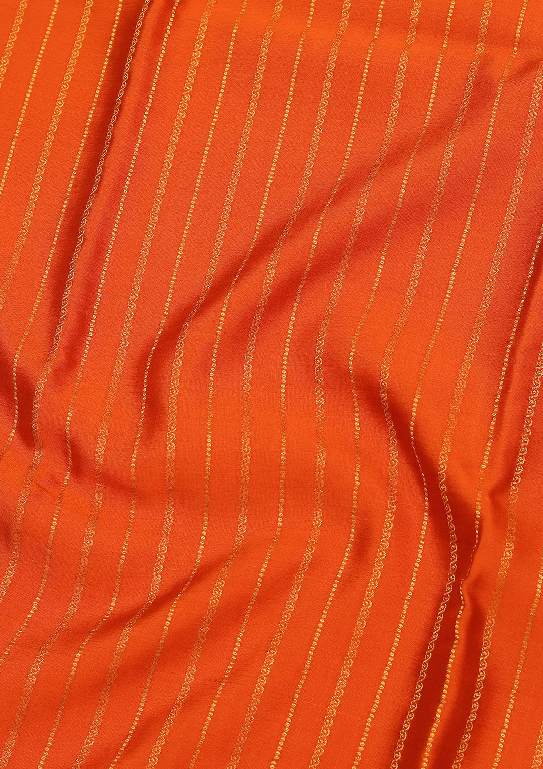 Orange Zariwork Pure Crepe Silk_Saree