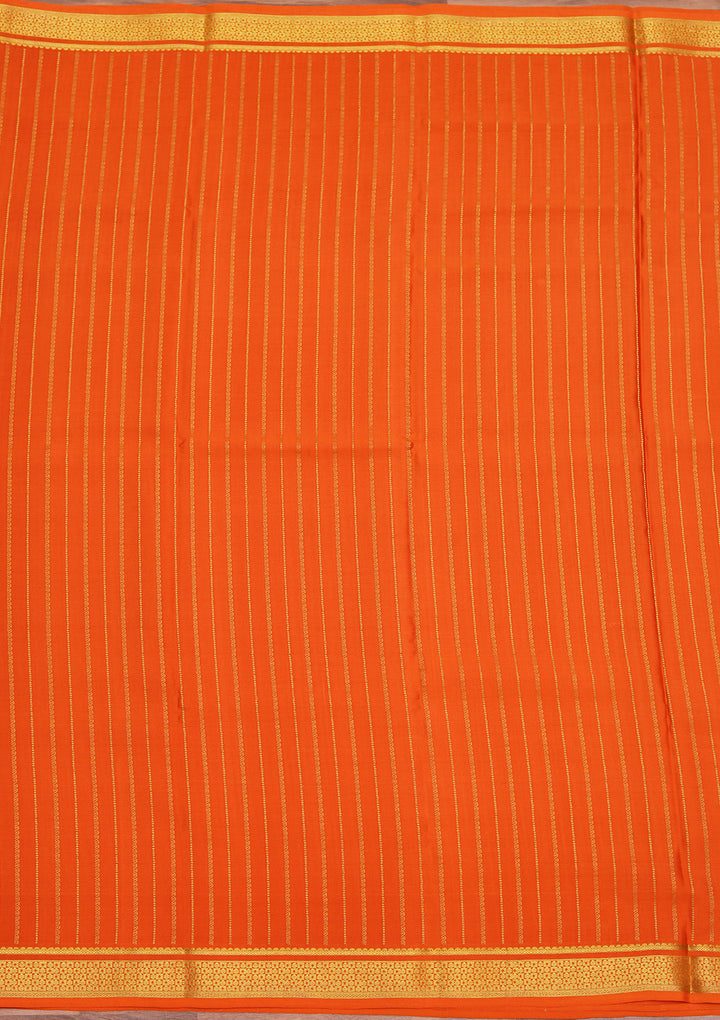 Orange Zariwork Pure Crepe Silk_Saree
