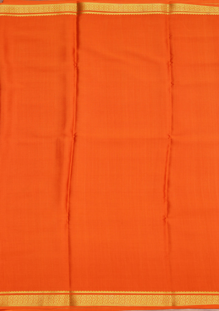Orange Zariwork Pure Crepe Silk_Saree