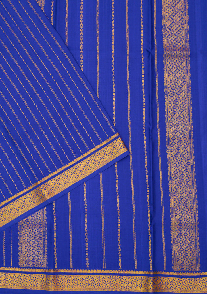 Royal Blue Zariwork Pure Crepe Silk Saree