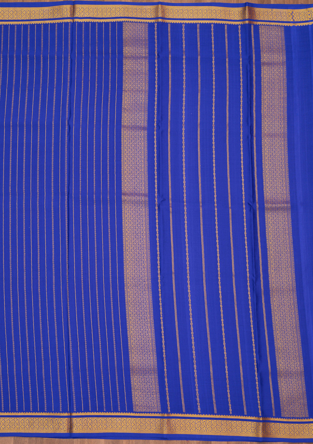 Royal Blue Zariwork Pure Crepe Silk Saree