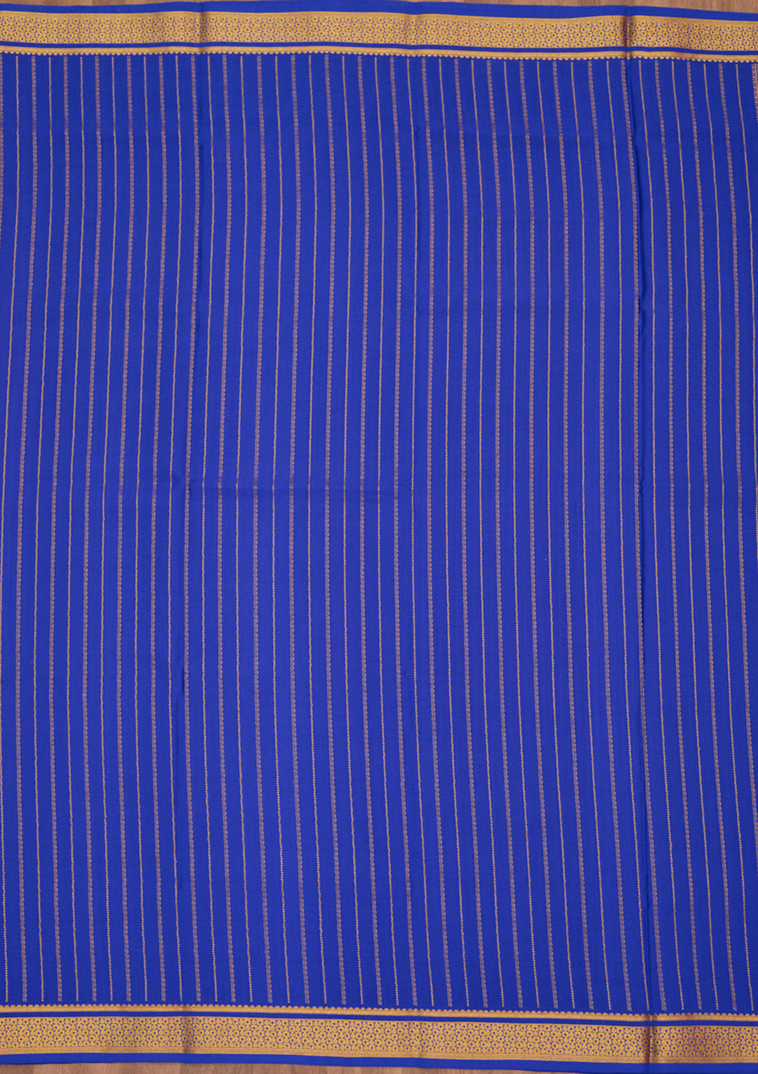 Royal Blue Zariwork Pure Crepe Silk Saree