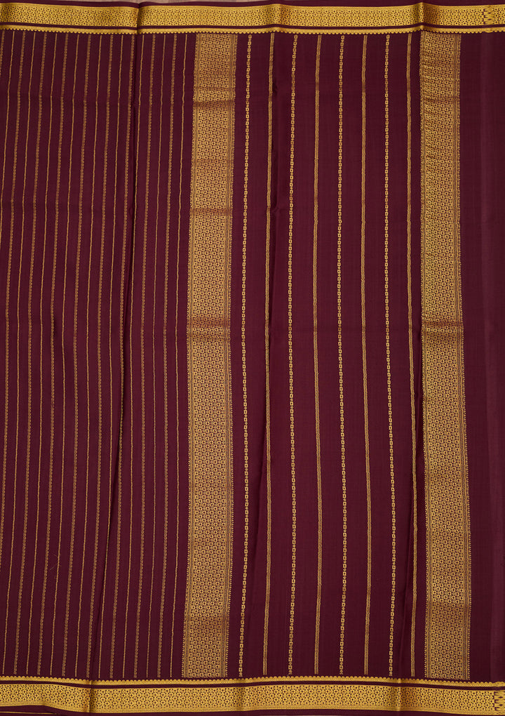 Wine Zariwork Pure Crepe Silk Saree